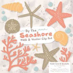 Antique Peach Seashell Clipart