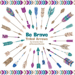 Peacock Tribal Arrows Clipart