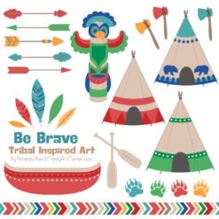 Crayon Box Boy Tribal Clipart