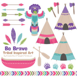 Crayon Box Girl Tribal Clipart
