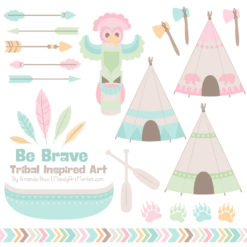 Pastel Tribal Clipart