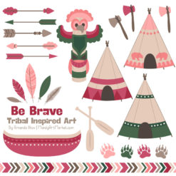 Rose Garden Tribal Clipart