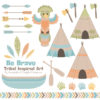 Vintage Boy Tribal Clipart