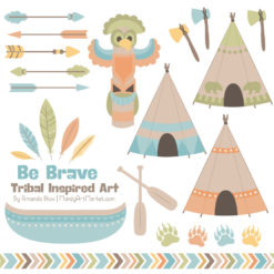 Vintage Boy Tribal Clipart