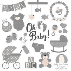 Grey Baby Clipart