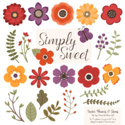 Autumn Cute Flower Clipart