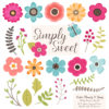 Bohemian Cute Flower Clipart