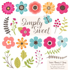 Bohemian Cute Flower Clipart