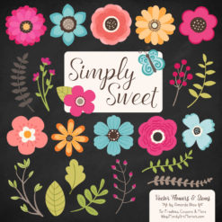 Bohemian Cute Flower Clipart