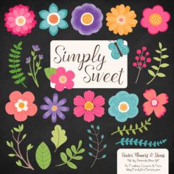 Crayon Box Cute Flower Clipart