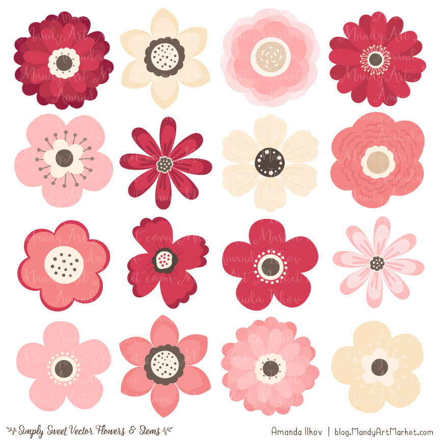 Rose Garden Flower Clipart & Vectors