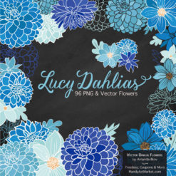 Blue Dahlia Clipart