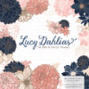 Navy & Blush Dahlia Clipart