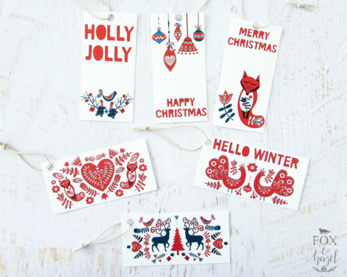 Free Printable Scandinavian Gift Tags