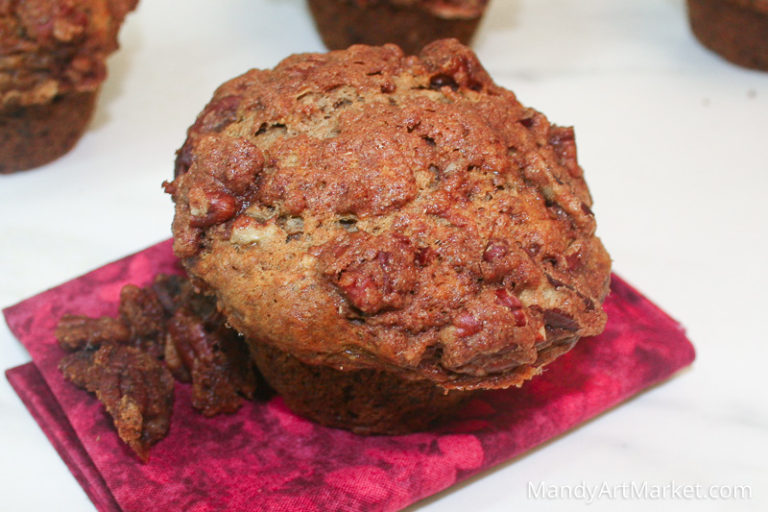 spiced banana praline muffins