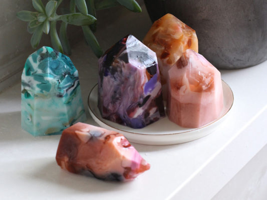 DIY Gemstone Soaps