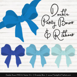 Free Blue Party Bow Clipart
