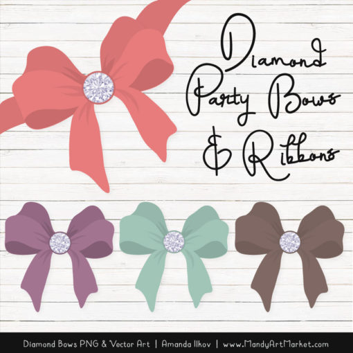 Vintage Girl Diamond Bow Clipart