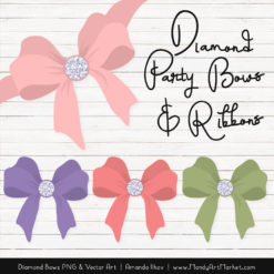 Wildflowers Diamond Bow Clipart