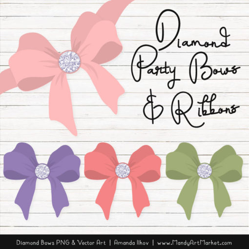 Wildflowers Diamond Bow Clipart