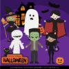 Spooky Halloween Characters Clipart