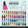 Rainbow Nail Polish Clipart