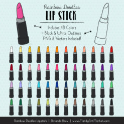 Rainbow Lipstick Clipart